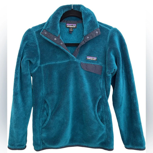 Patagonia Retool Snap-T Pullover Fleece Aqua Blue Size XS - Picture 9 of 9
